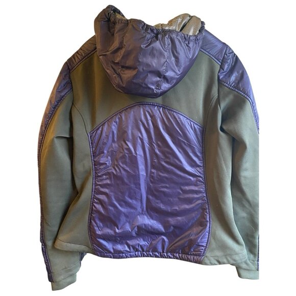 COLUMBIA OMNI HEAT WOMENS PURPLE AND BLACK HOODED JACKET SZ XL - Picture 5 of 7